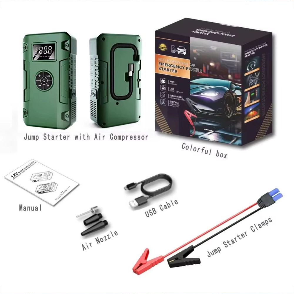 باور بانك و كمبروسر الطواريء GR Man-  6000A -للسيارات