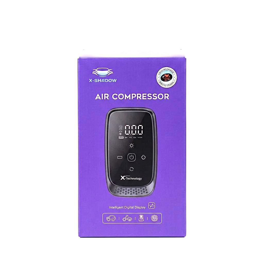 منفاخ هواء إطارات رقمي محمول من X-Technology - موديل XS-818 بقوة 90 واط وبطارية 4500mAh