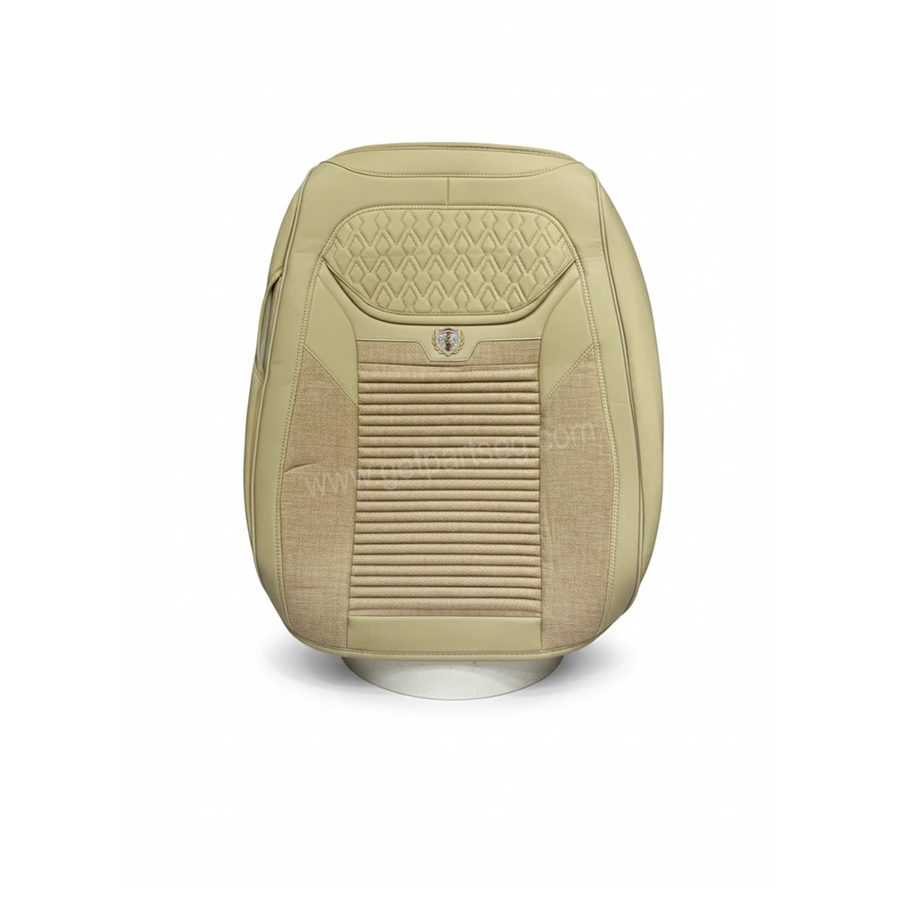 طقم كسوة كراسى جلد  - لون بيج