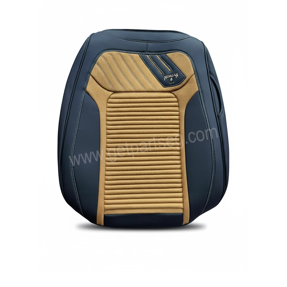 طقم كسوة كراسى جلد كتان  - لون جملى