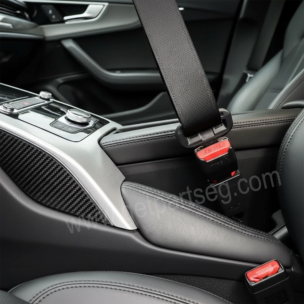 طقم سكاتة حزام بزرار أحمر 2 قطعة - كتم صوت إنذار حزام الأمان