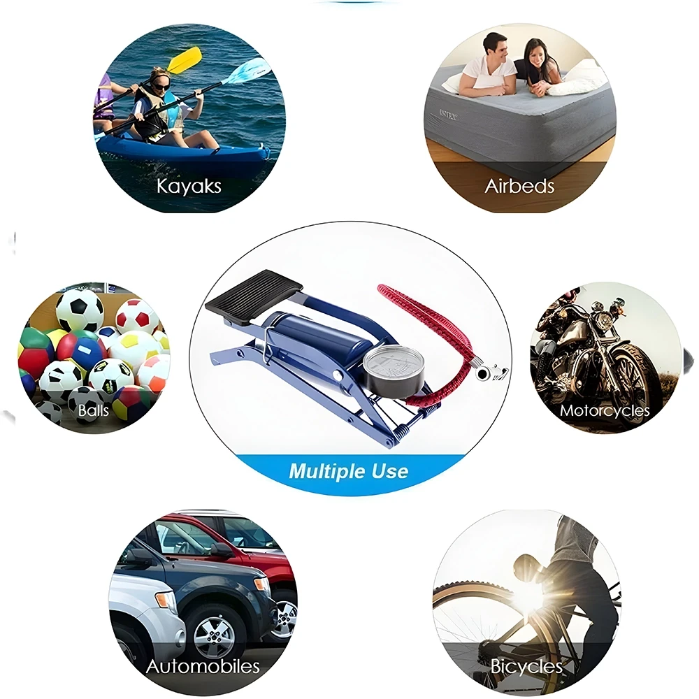 منفاخ رجل يدوى للسيارات والعجل والكور والعوامات