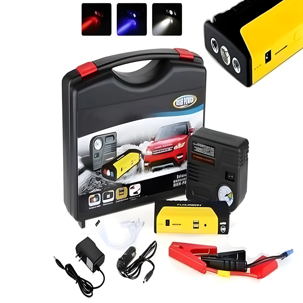 كمبروسر عجل و باور بانك للبطارية 2*1