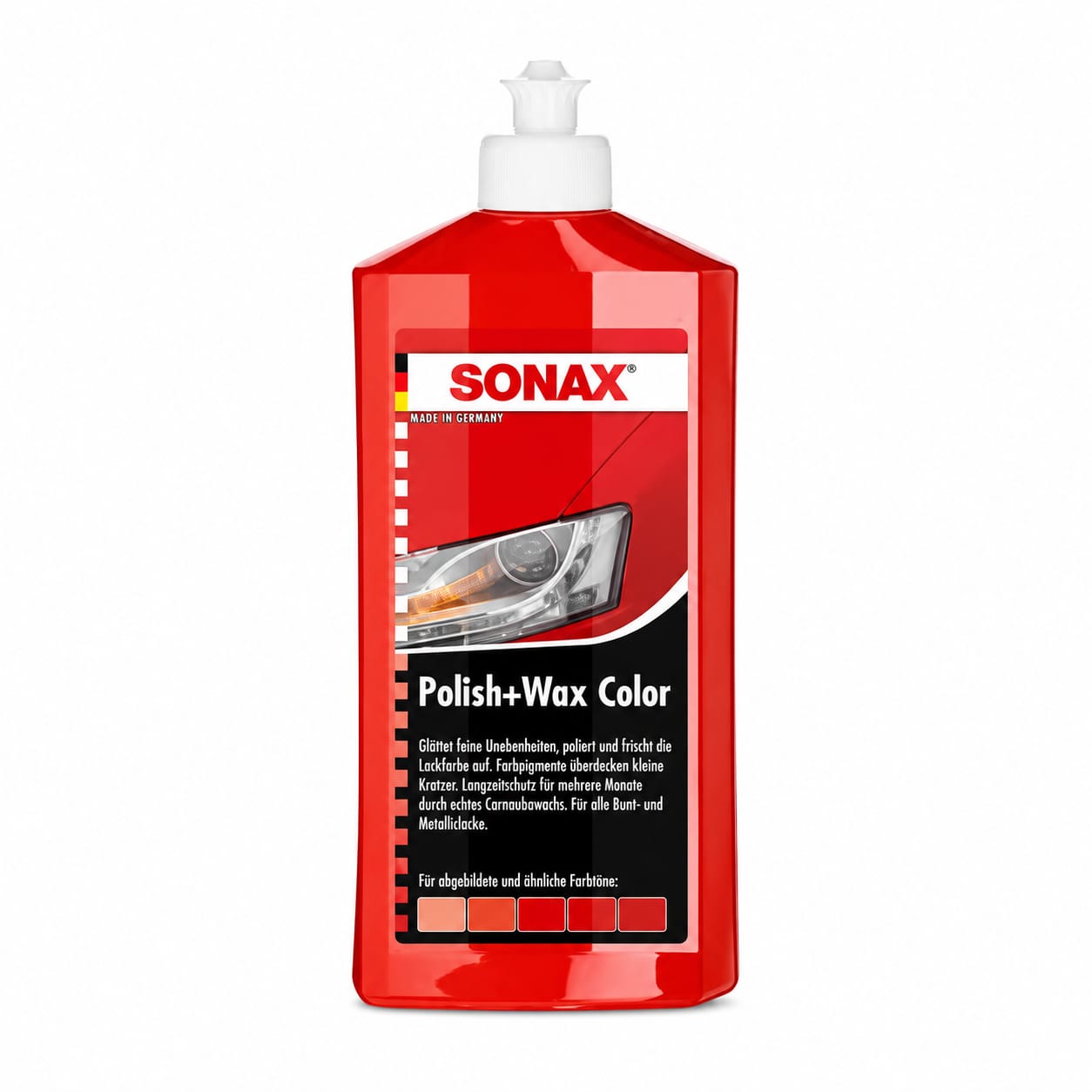 سوناكس ملمع وشمع ملون للسيارات لون (احمر) Sonax Polish + Wax Color