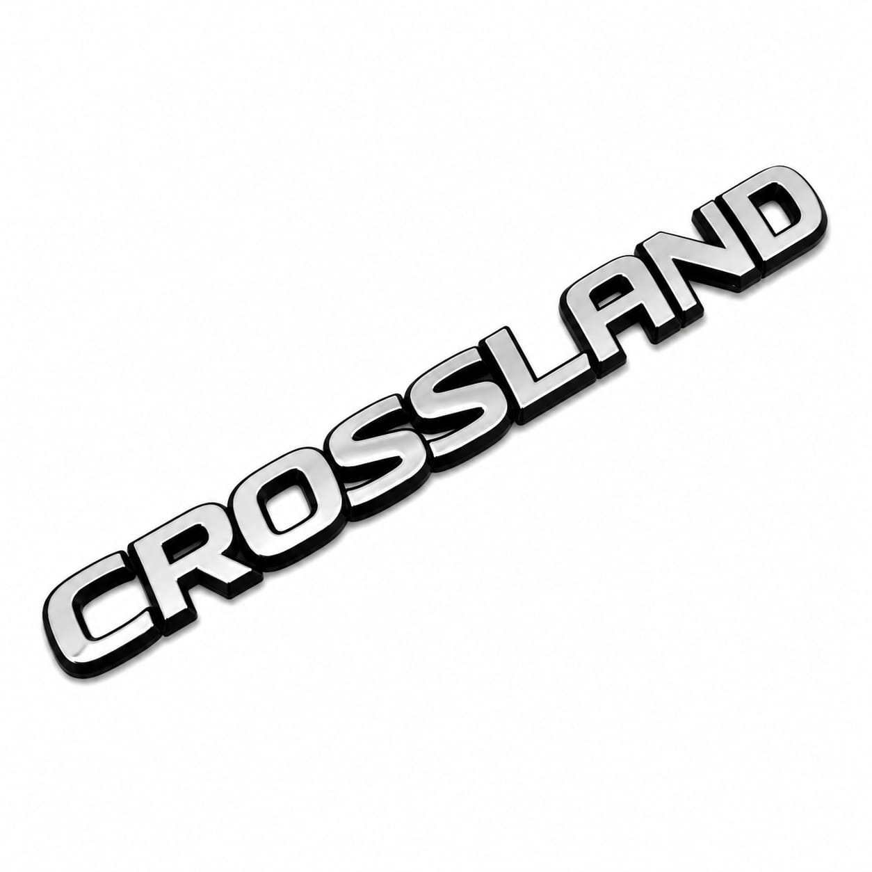 شعار كروس لاند CROSSLAND كروم 3D لسيارات أوبل – إمبليمة خلفية فاخرة