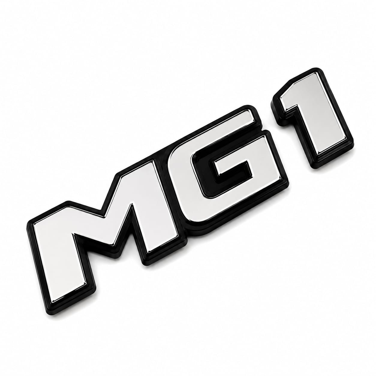 شعار MG1 ثلاثي الأبعاد 3D بتصميم لامع عصري
