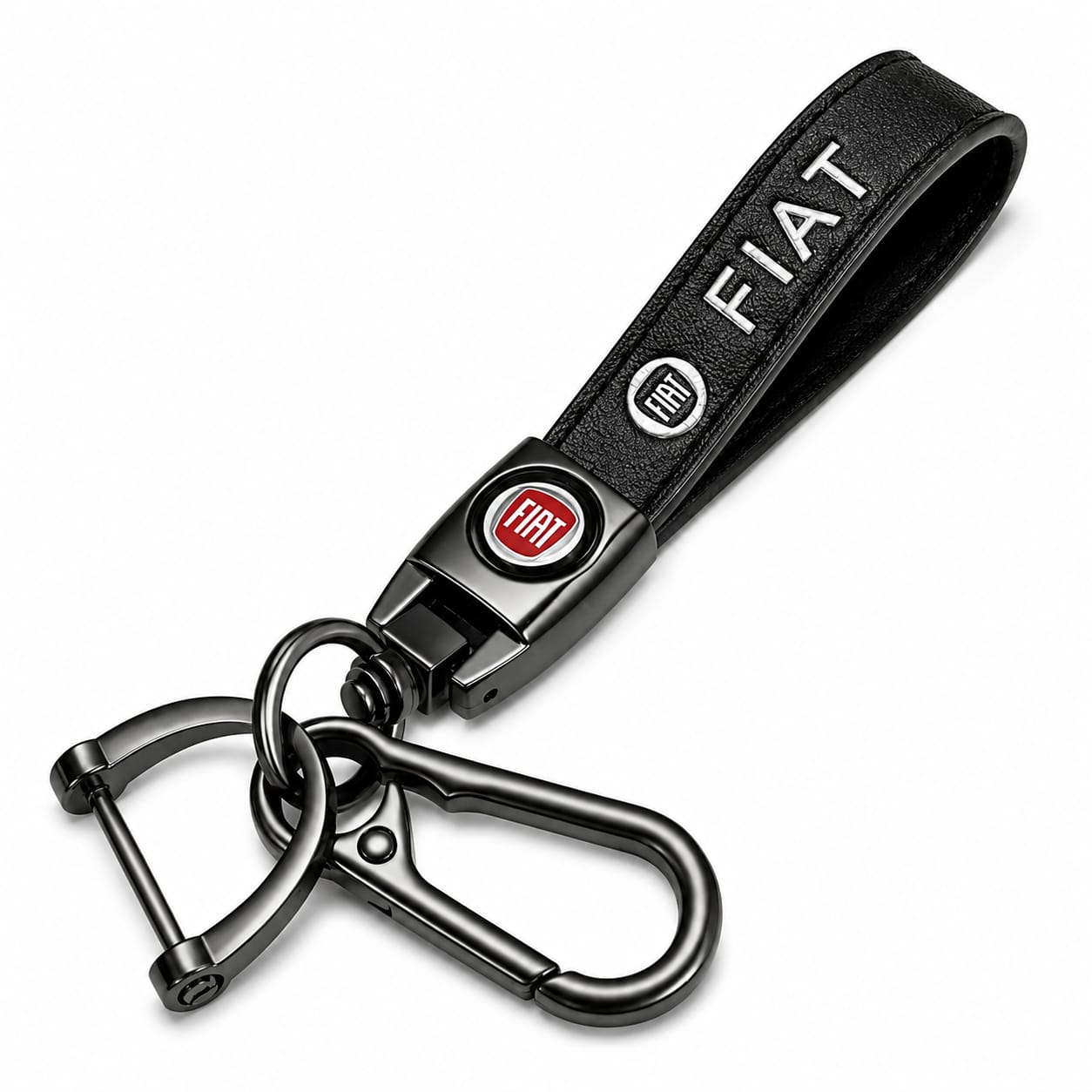 ميدالية مفاتيح جلد FIAT – إكسسوار أنيق للسيارة