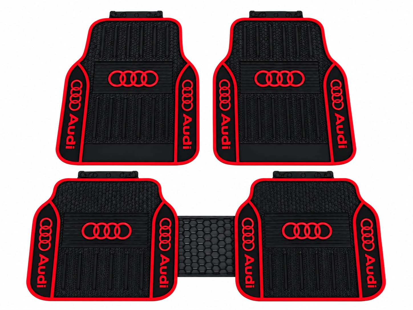 طقم دواسات سيارة Audi مطاط مقاوم للماء – 5 قطع –تصميم رياضي