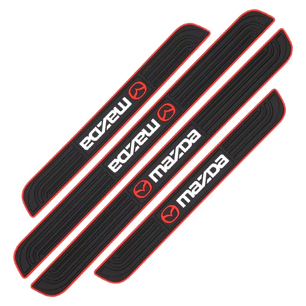 طقم واقي عتب باب السيارة سيليكون (4 قطع) - حماية العتب ضد الخدوش ماركة مازدا