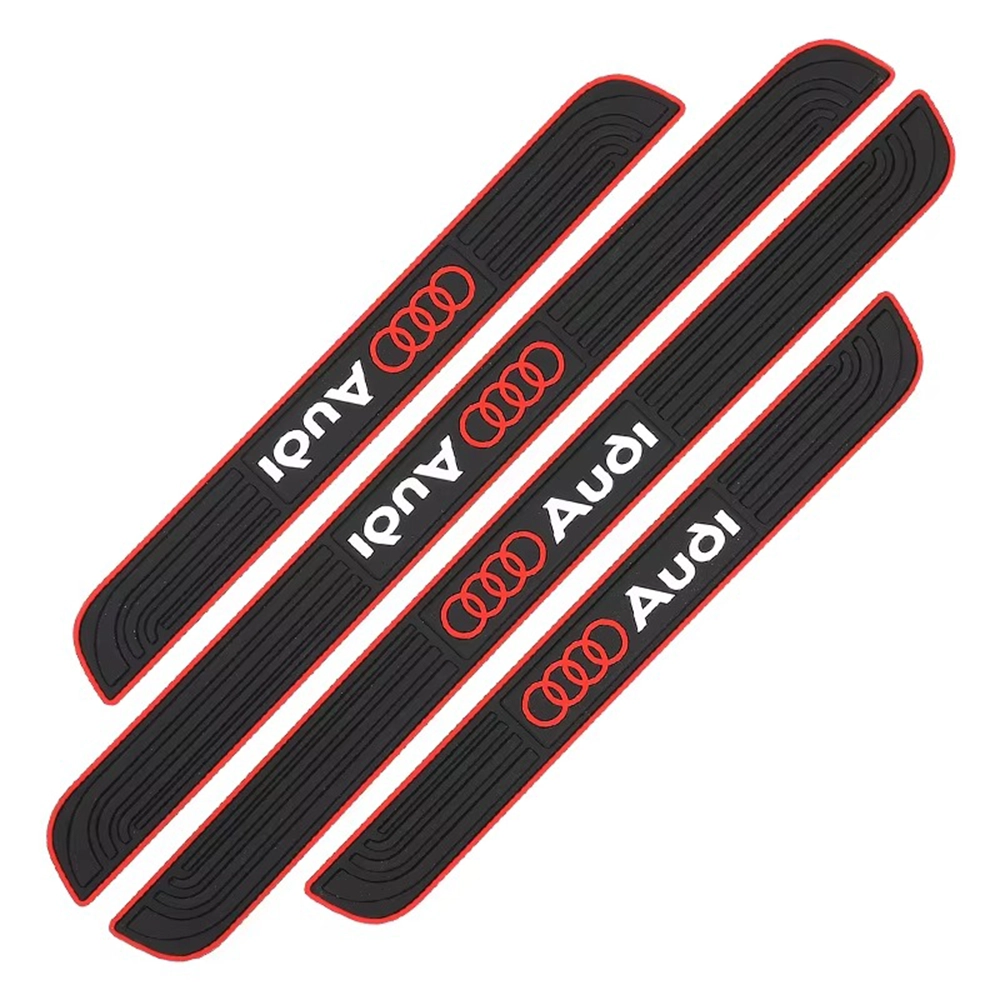 طقم واقي عتب باب السيارة سيليكون (4 قطع) - حماية العتب ضد الخدوش ماركة Audi