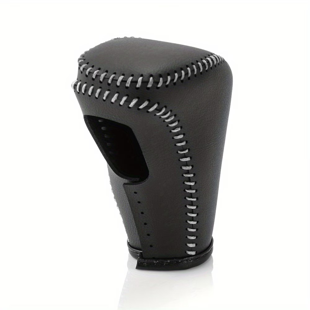 جرب فتيس مطرز فتحى زر امامية لون اسود خيط أبيض من الجلد