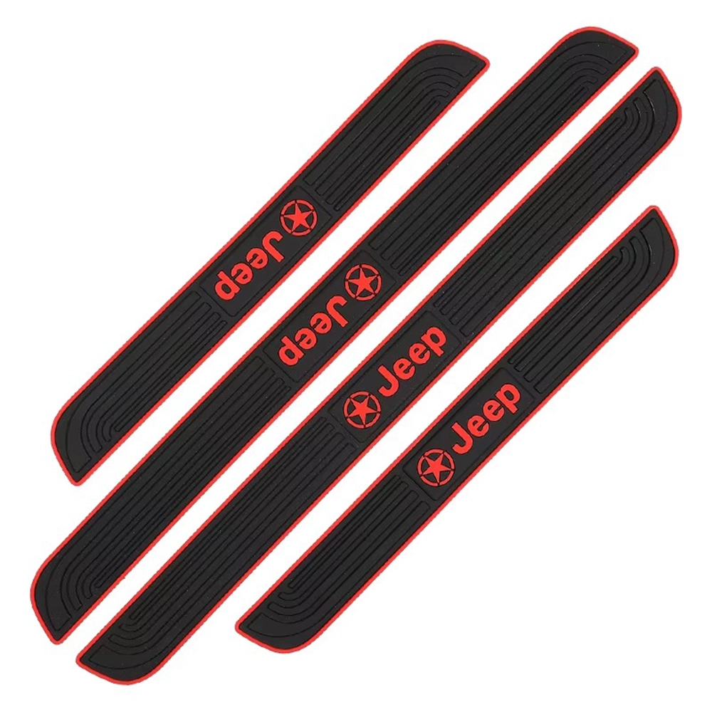 طقم واقي عتب باب السيارة سيليكون (4 قطع) - حماية العتب ضد الخدوش ماركة جيب