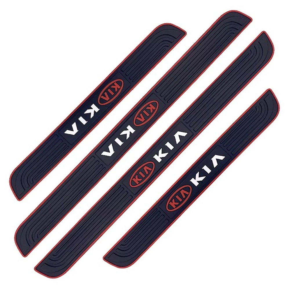 طقم واقي عتب باب السيارة سيليكون (4 قطع) - حماية العتب ضد الخدوش ماركة كيا