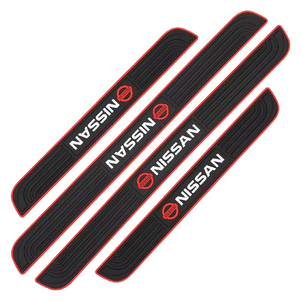 طقم واقي عتب باب السيارة سيليكون (4 قطع) - حماية العتب ضد الخدوش ماركة نيسان